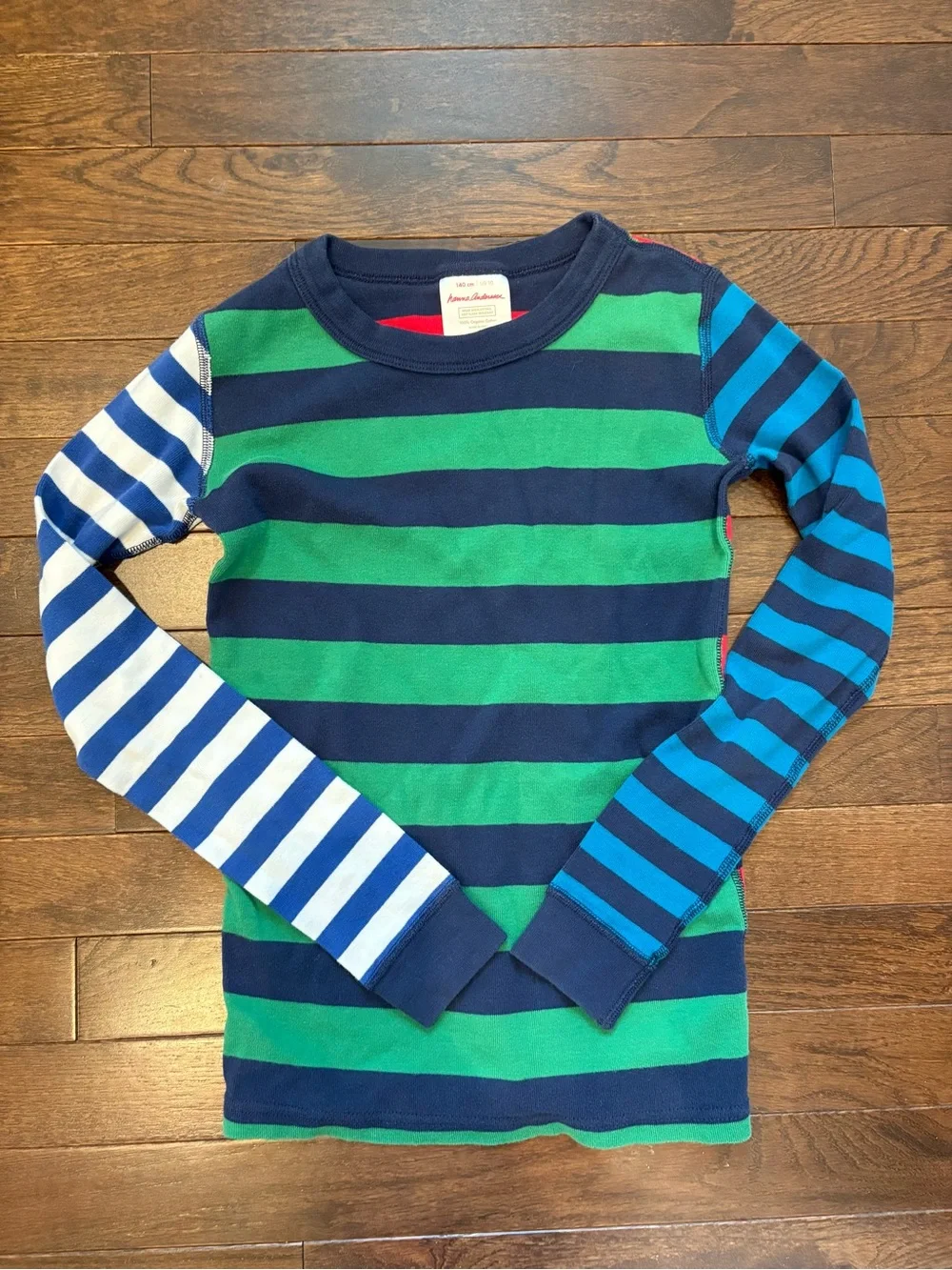 Hanna Andersson Kids 2-Piece Striped Pajamas Size 140 US 10 Organic Cotton